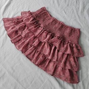 H&M Floral Mauve Mini Skirt